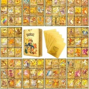 Pokemon Packs Pokmon TCG Gold Pack - 50 Official Cards Including GX, EX,  VMAX, VSTAR, V & Holos! (2022 English) 50 Pokemon Cards